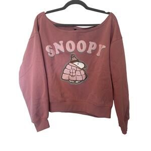Puffer jacket snoopy pink sweatshirt size M